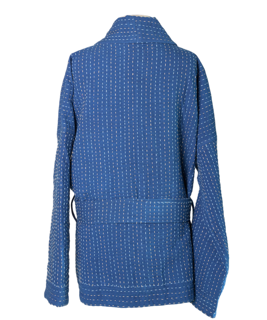 Kantha Jacket Deep Ocean Mid