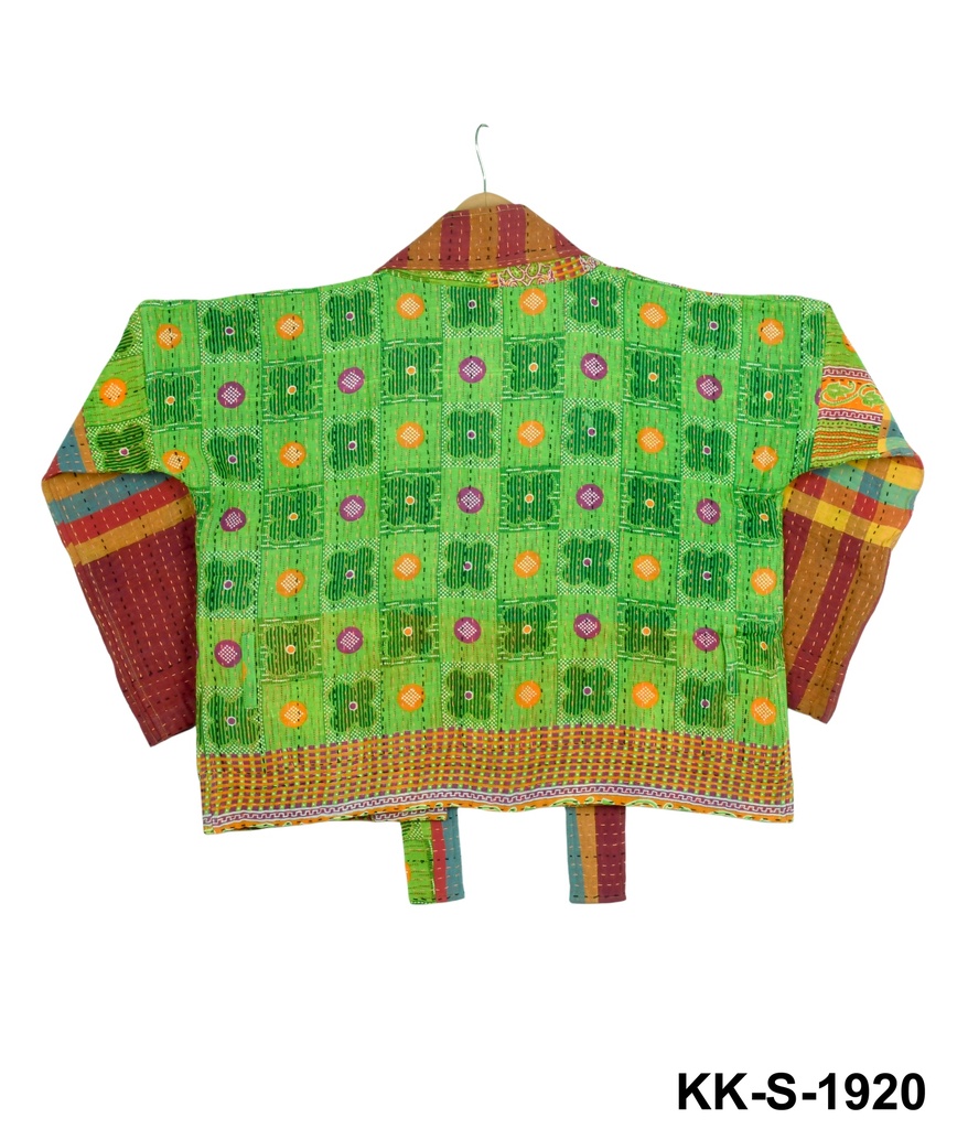 Upcycled & reversible Kantha Jacket - Short - 1920